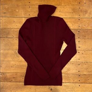 WHBM cranberry turtleneck sweatee